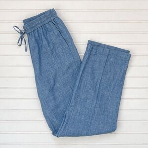 J CREW EUC Chambray Elastic Waist Light Weight Pull-on Pants